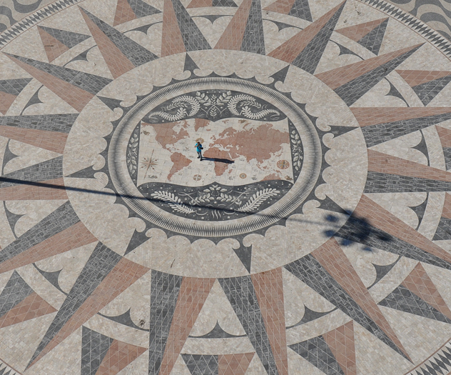 Mapa do Mundo em Belém Lisboa